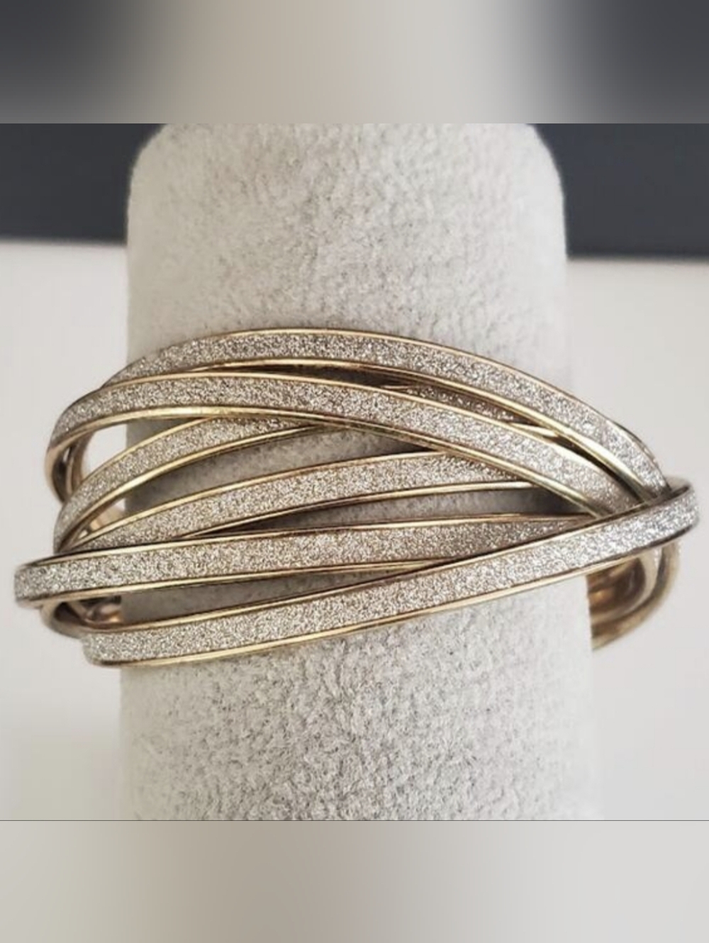 Steve Madden Gold and Silver Multi-Strand Crossover Bracelet